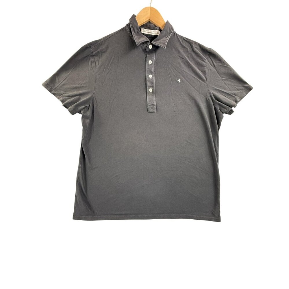 Criquet Polo Shirt Mens 2XL Gray Slim Fit Pima Cotton Stretch Casual Golf Jersey
